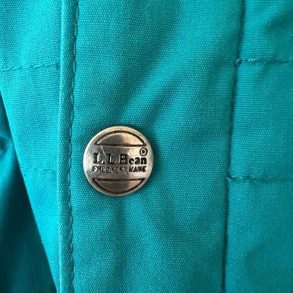 LL Bean Women’s Vintage Parka Coat Teal Wool Lined Long Size M - Picture 6 of 9